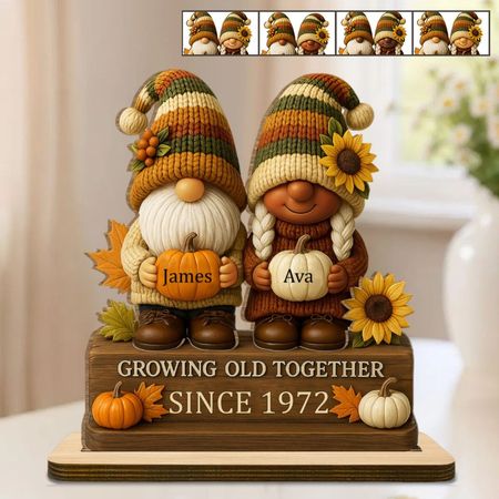 Growing Old Together, Custom Plaque, Gift For Couples And Grandparents